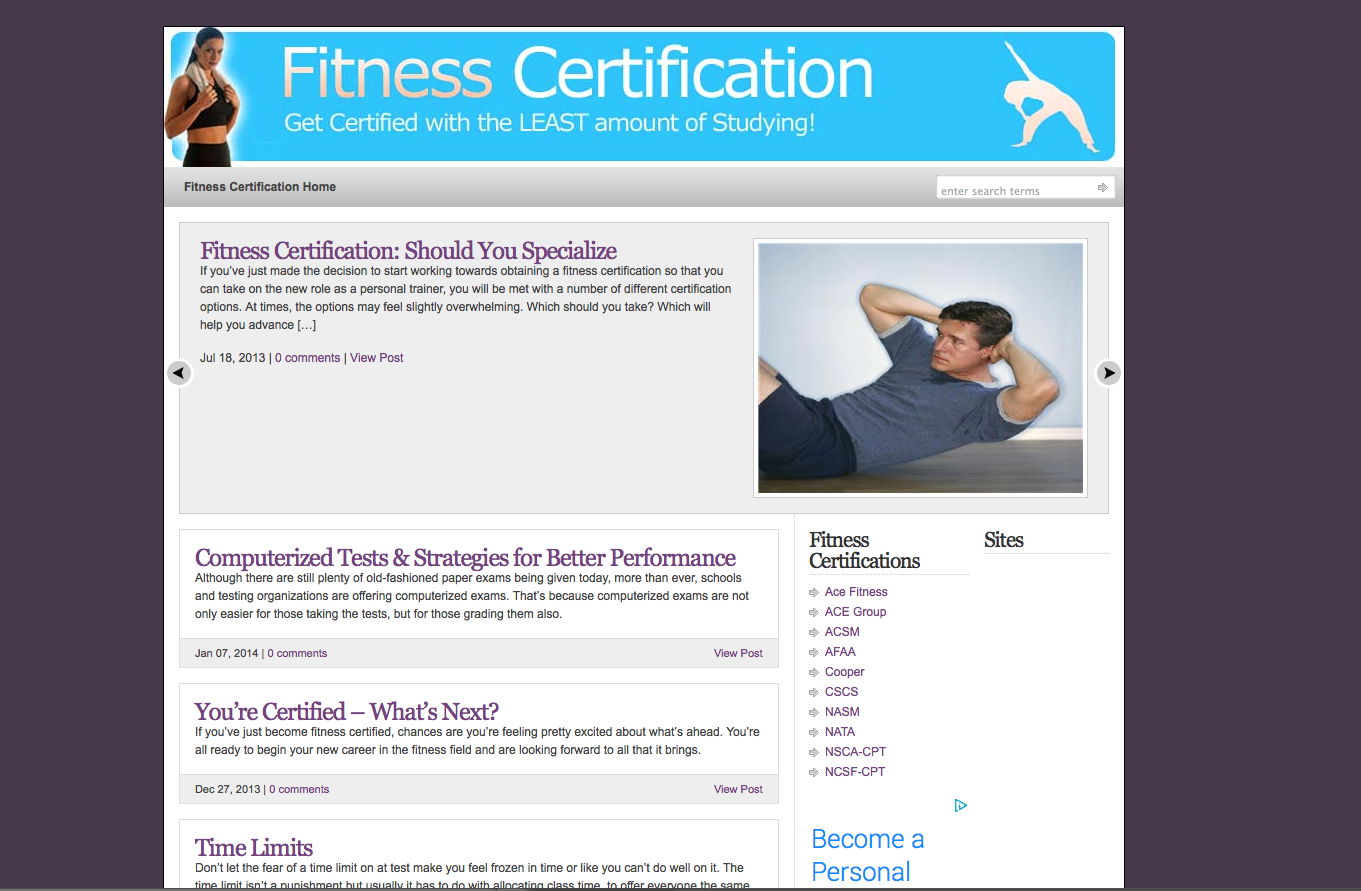 Fitness Certification 